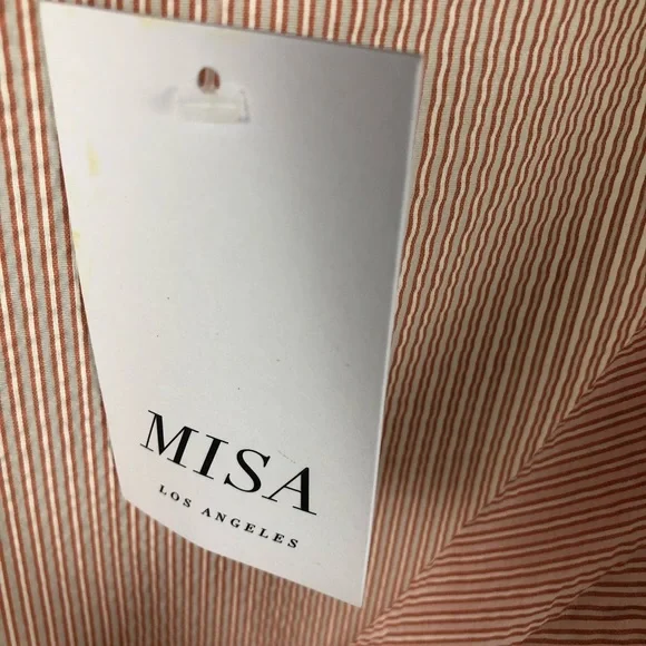 NWT MISA LOS ANGELES Maya Pinstripe Woven Shift Dress M
